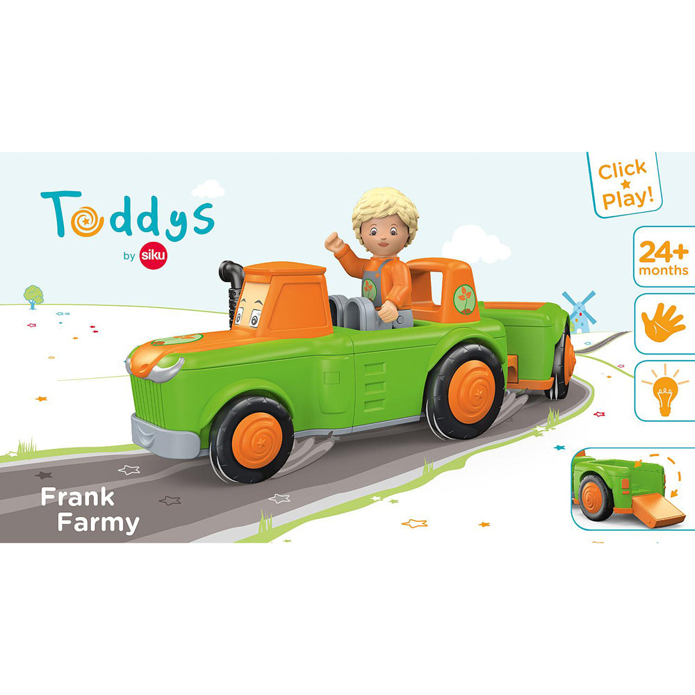 2pc Toddys Frank Farmy Figure & Vehicle Kids/Children Interactive Toy 18m+