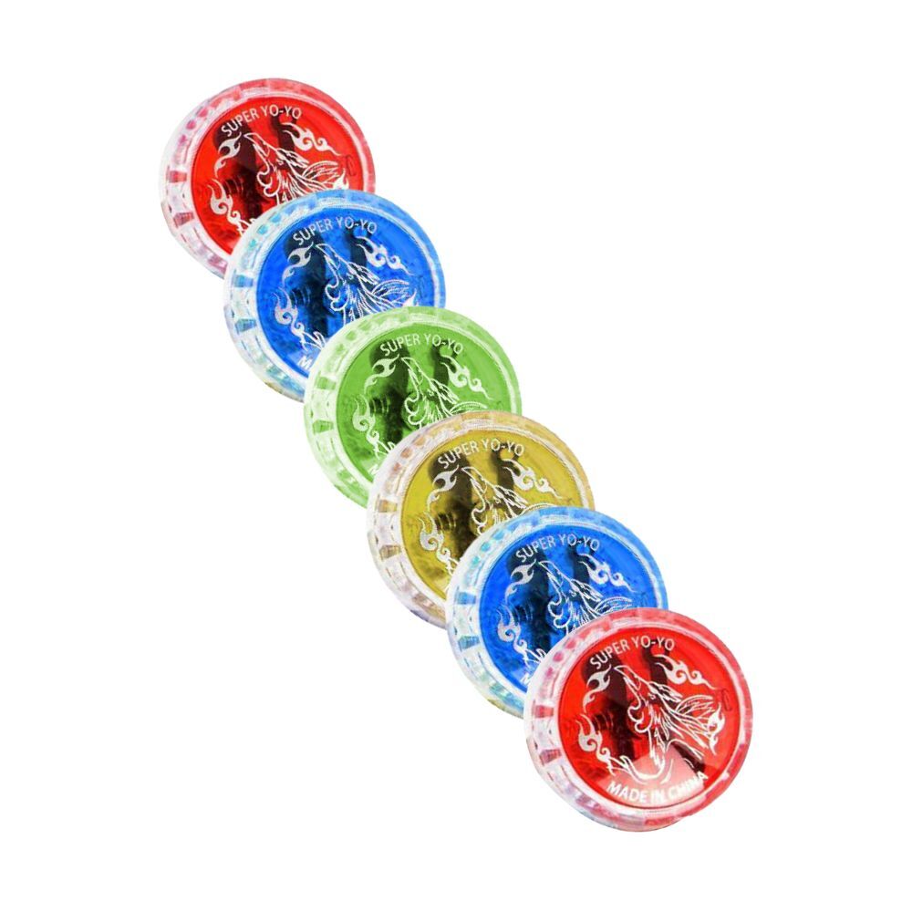 6PK Classic Iconic Beginner Yoyo Kids Toy Round Assorted