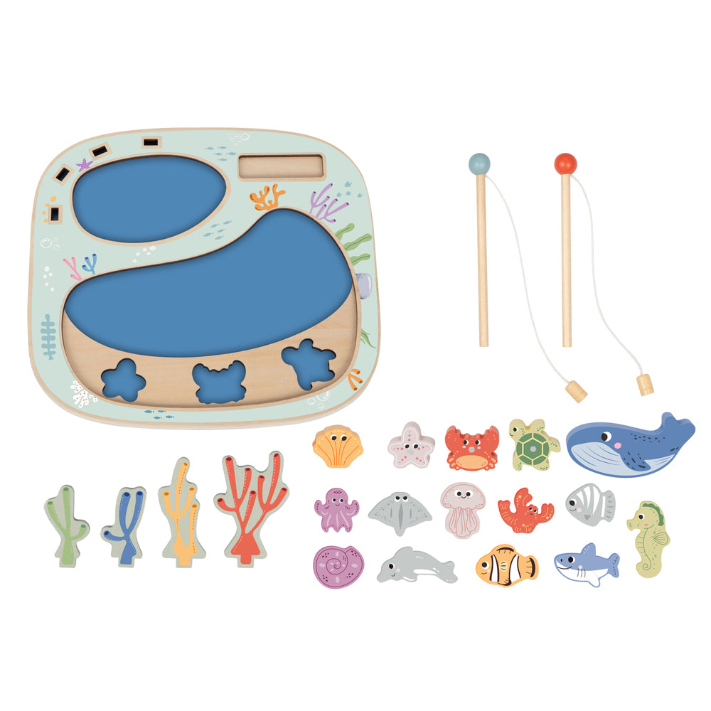 Tooky Toy Rockpool Fishing & Balance Game Kids/Childrens Toy 3y+