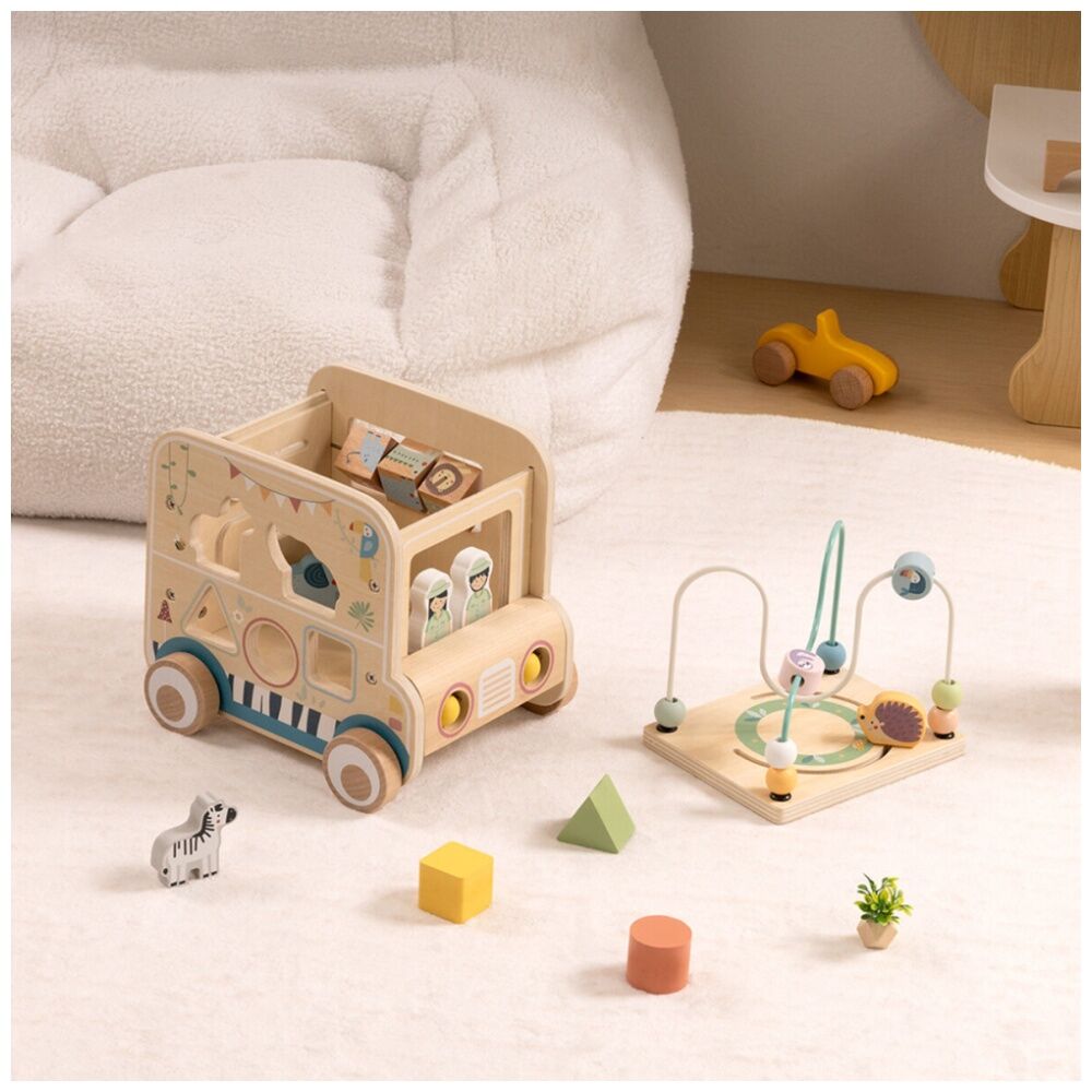 Tooky Toy Versatile Safari Hunting Vehicle Wooden Activity Kids/Children 18m+