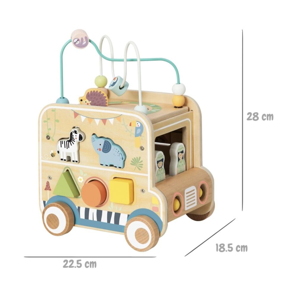 Tooky Toy Versatile Safari Hunting Vehicle Wooden Activity Kids/Children 18m+