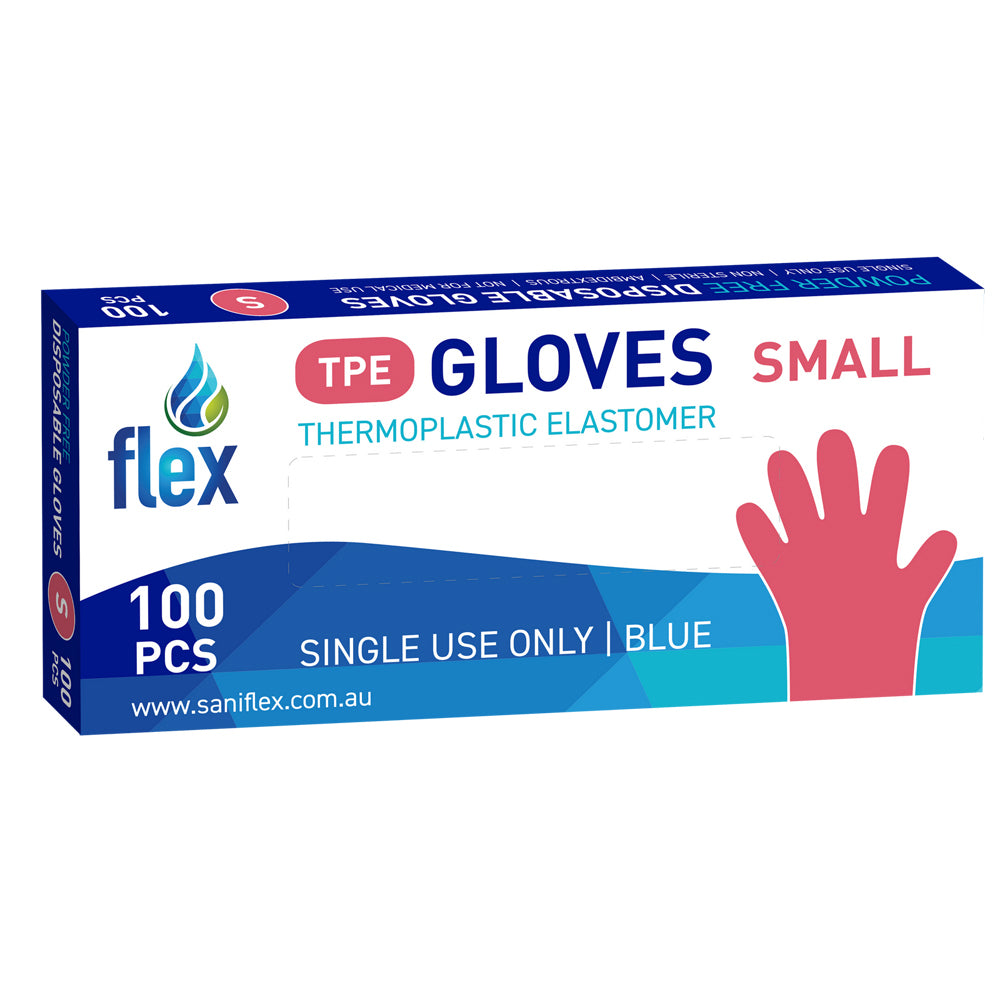 1000pc Saniflex TPE Disposable Gloves  Blue Size S