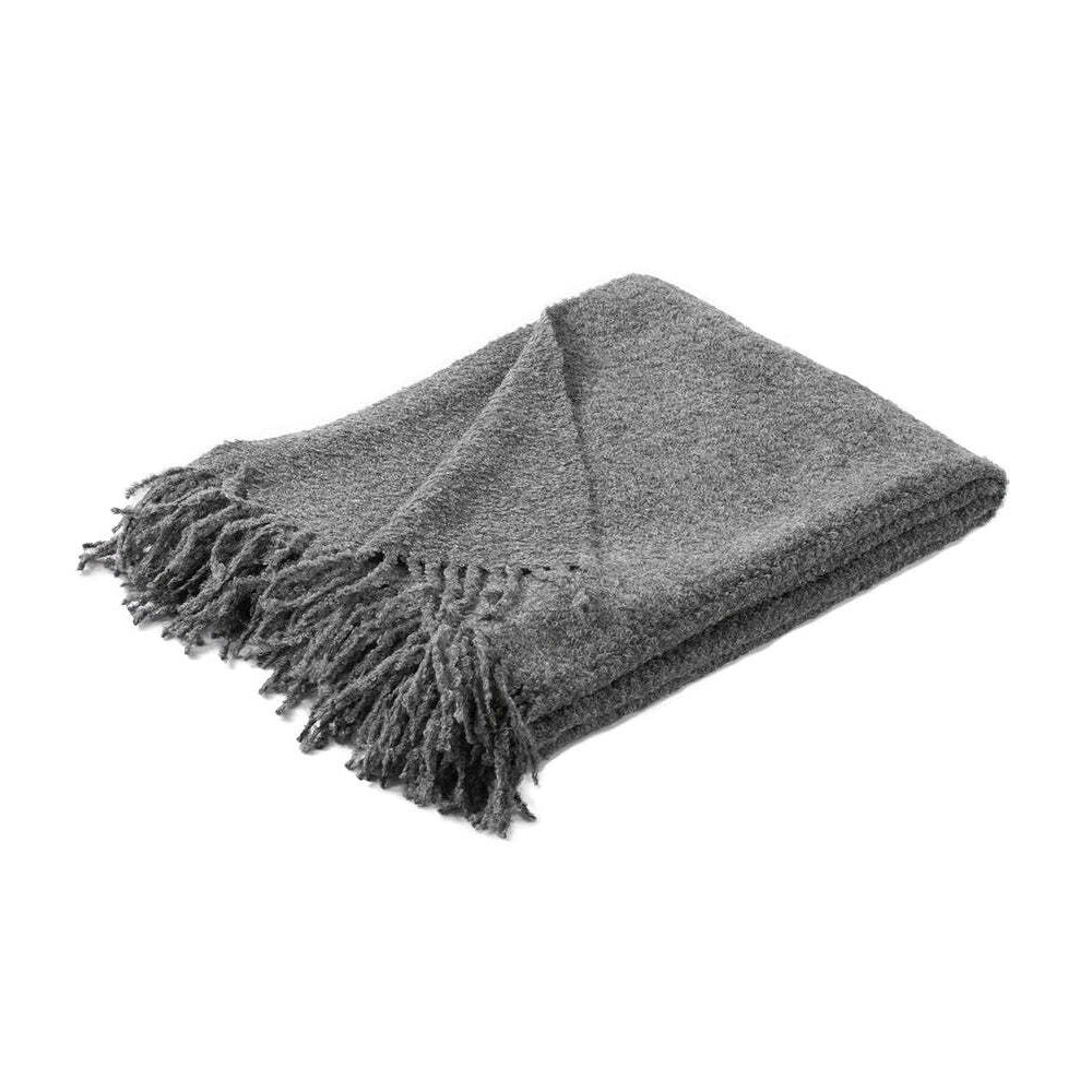 Huxford Grove Alpaca Boucle Throw Decorative Blanket 145x180cm - Shadow