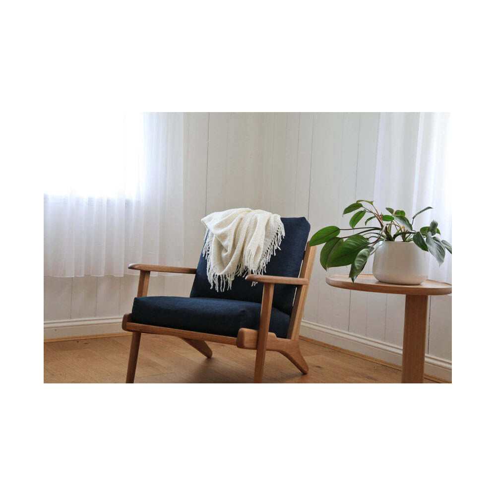 Huxford Grove Alpaca Boucle Throw Decorative Blanket 145x180cm - Shadow