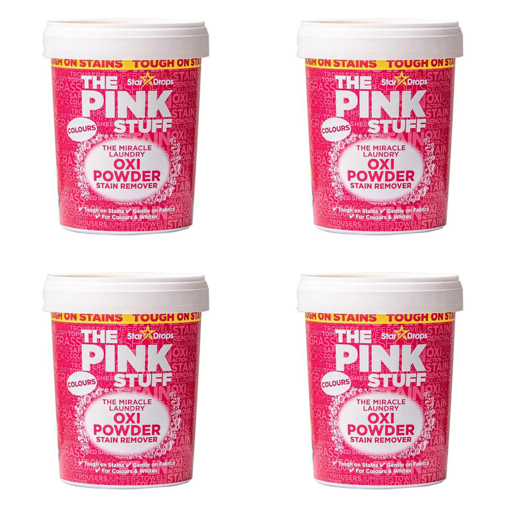 4PK The Pink Stuff Stain Remover Colour Safe Fabric Cleaner 1kg