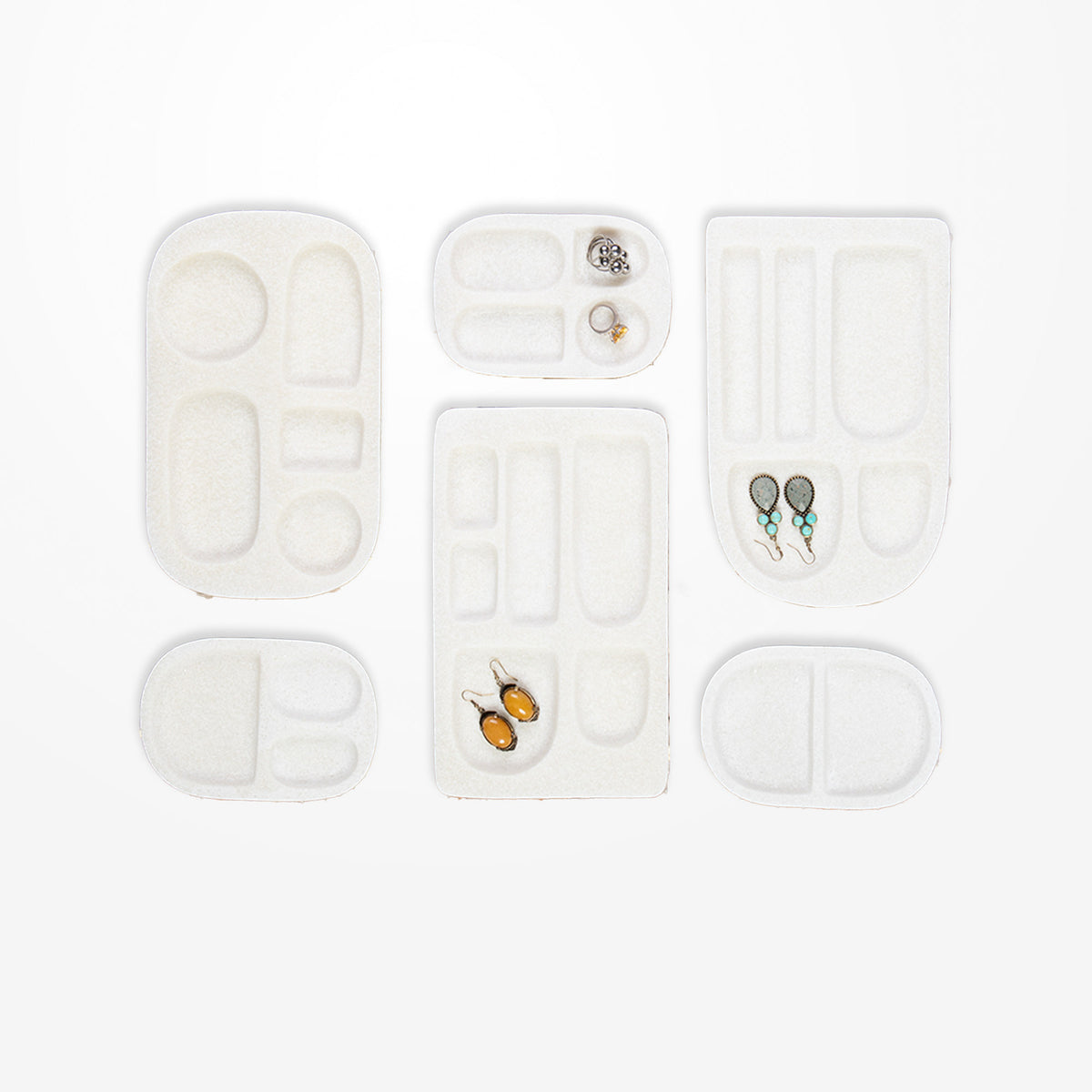 DWBH Quartz Resin Jewellery Tray Large 15x25x2cm Home Decor