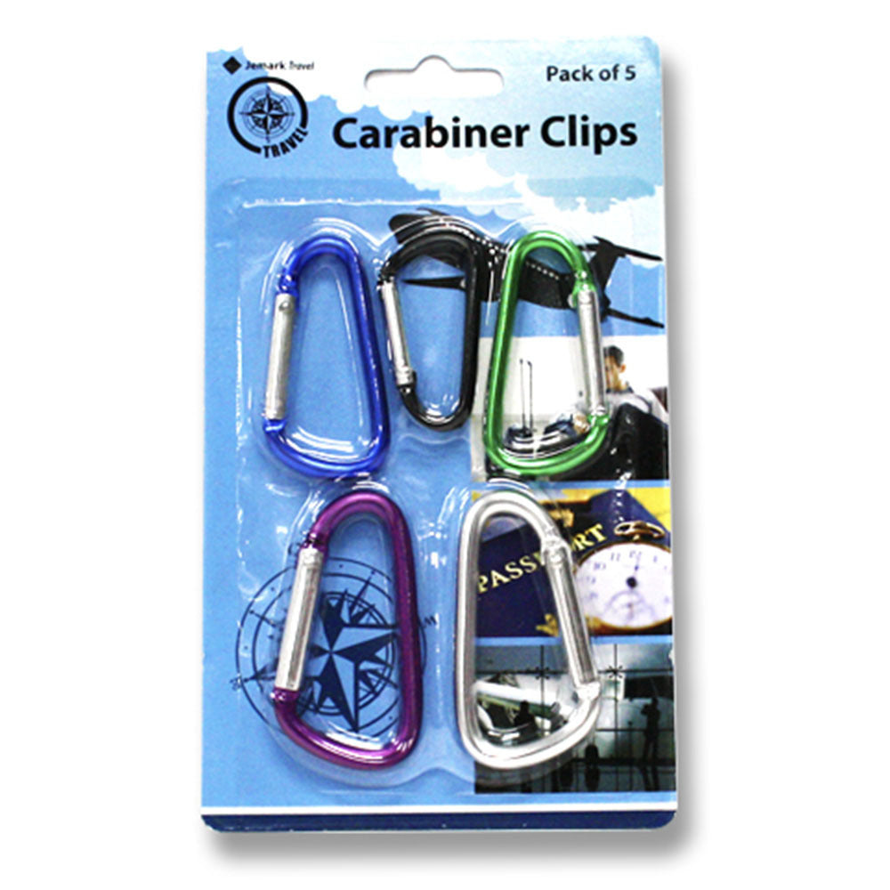 20pc Jemark Travel Keychain Carabiner Clips Assorted Set