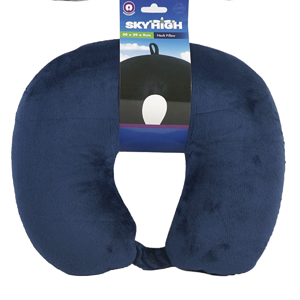 2PK Sky High Lightweight Portable Travel Neck Pillow Assorted Colours