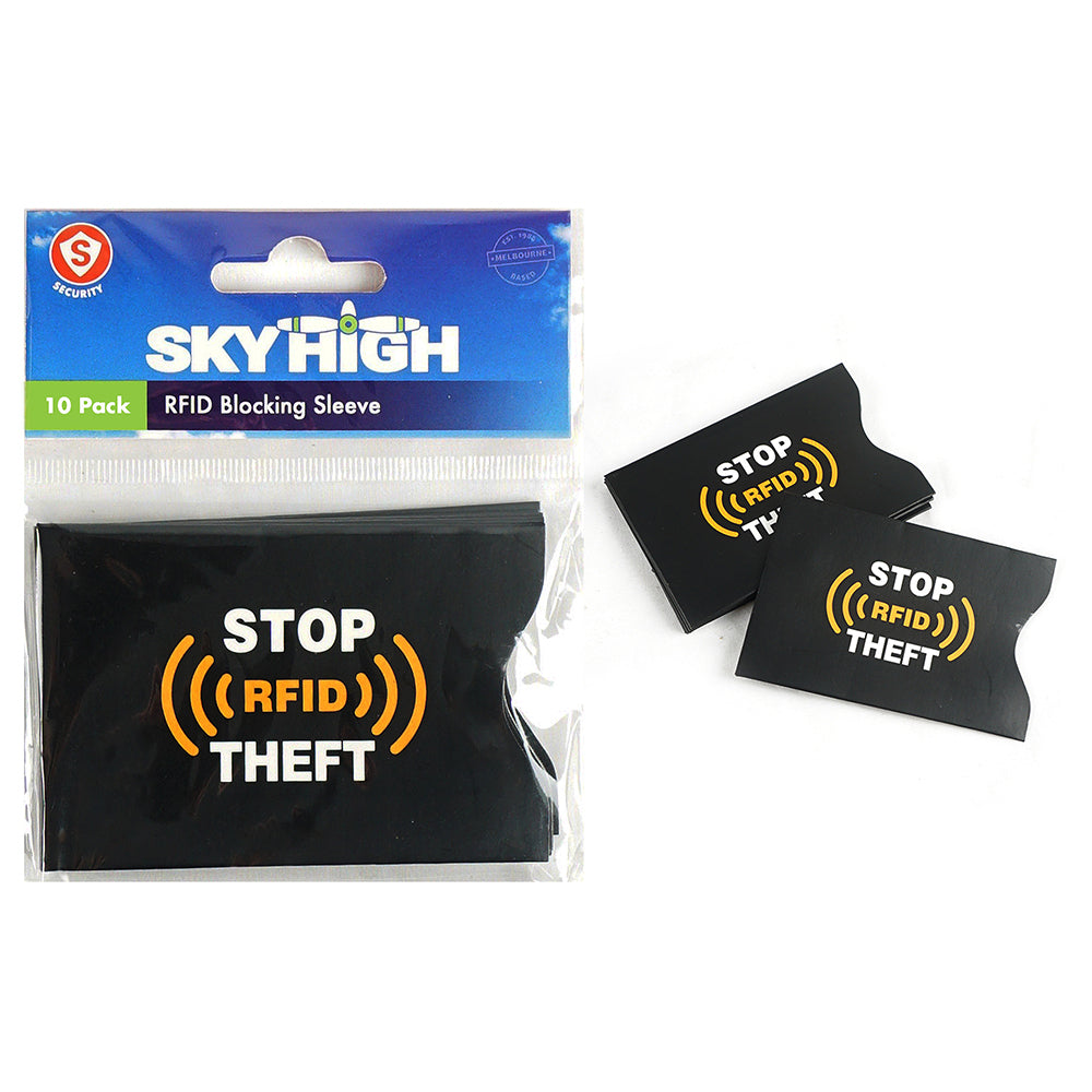 30pc Sky High Rfid Blocking Sleeve Passport/Card Wallet