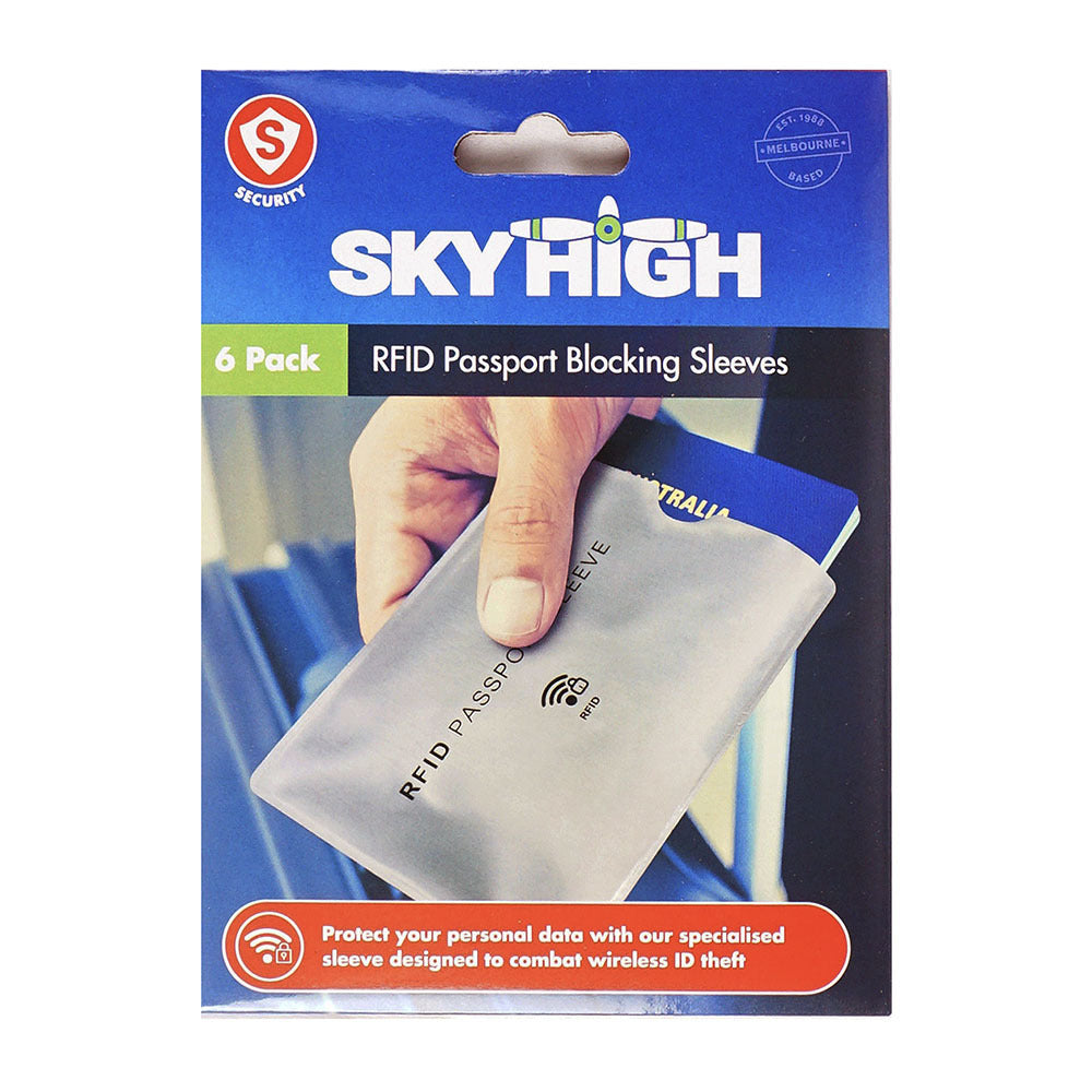 4PK Sky High Travel Rfid Portective Passport Sleeve Grey