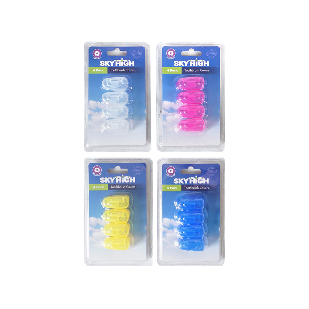24pc Sky High Travel Toothbrush Head Cover Assorted Colours