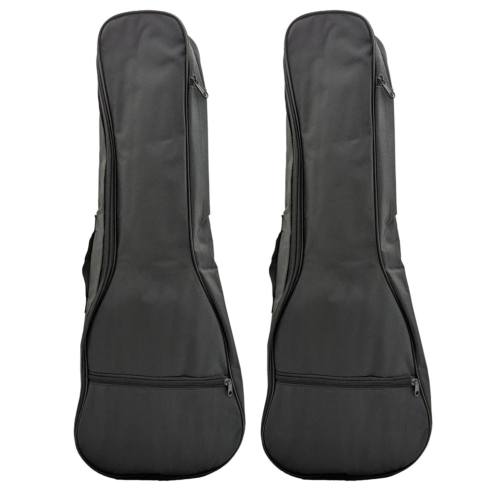 2PK Tribute 26" Tenor Ukulele Bag w/ Zip Up Pocket Black