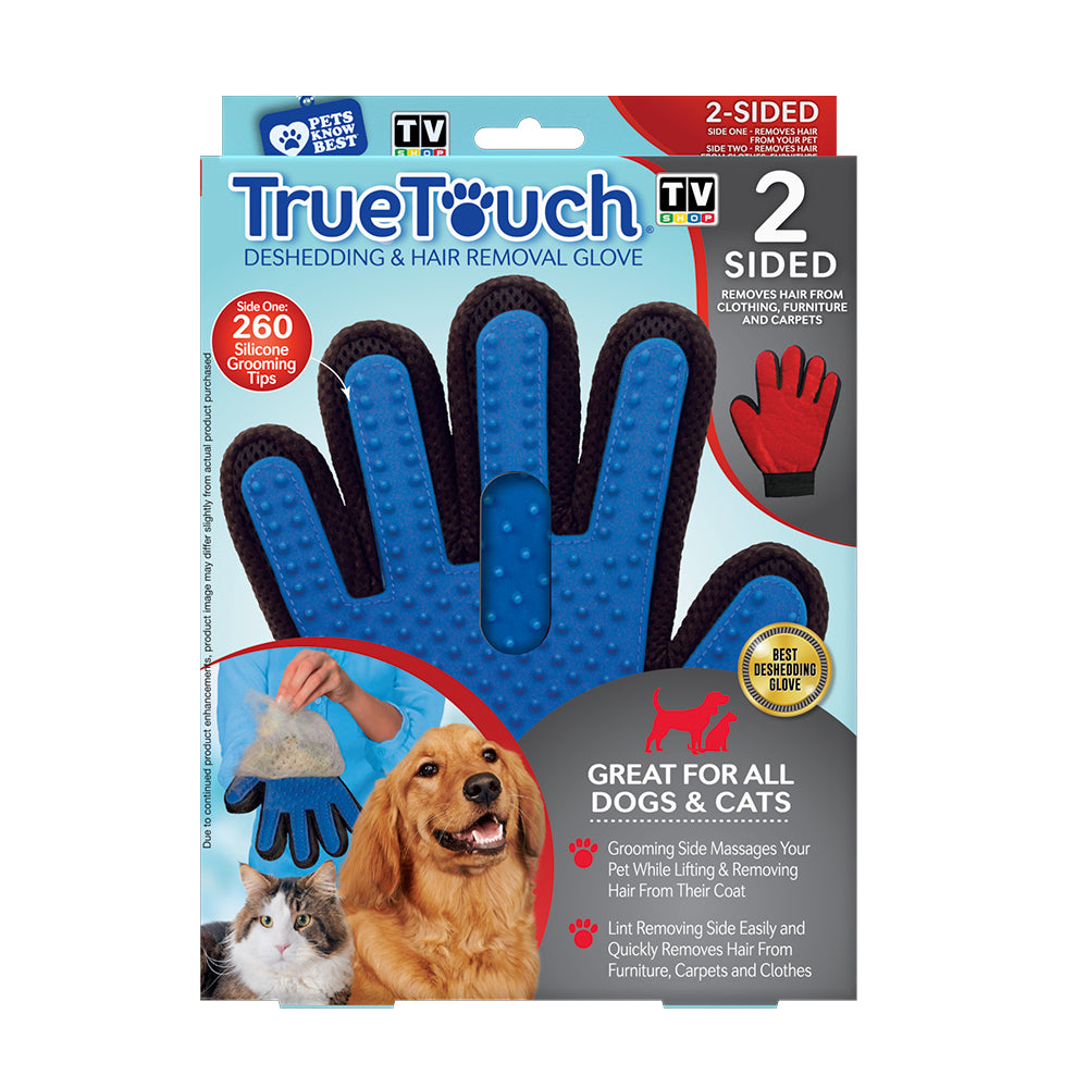 TV Shop True Touch 2 Sided Pet Grooming Glove