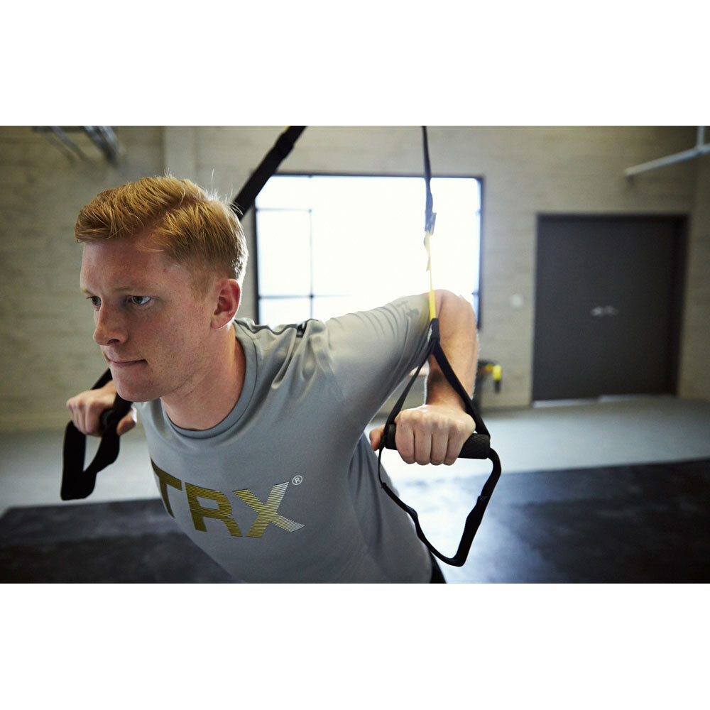 Trx Strong Suspension Trainer Kit w/ Straps/Door Anchor/Mesh Bag