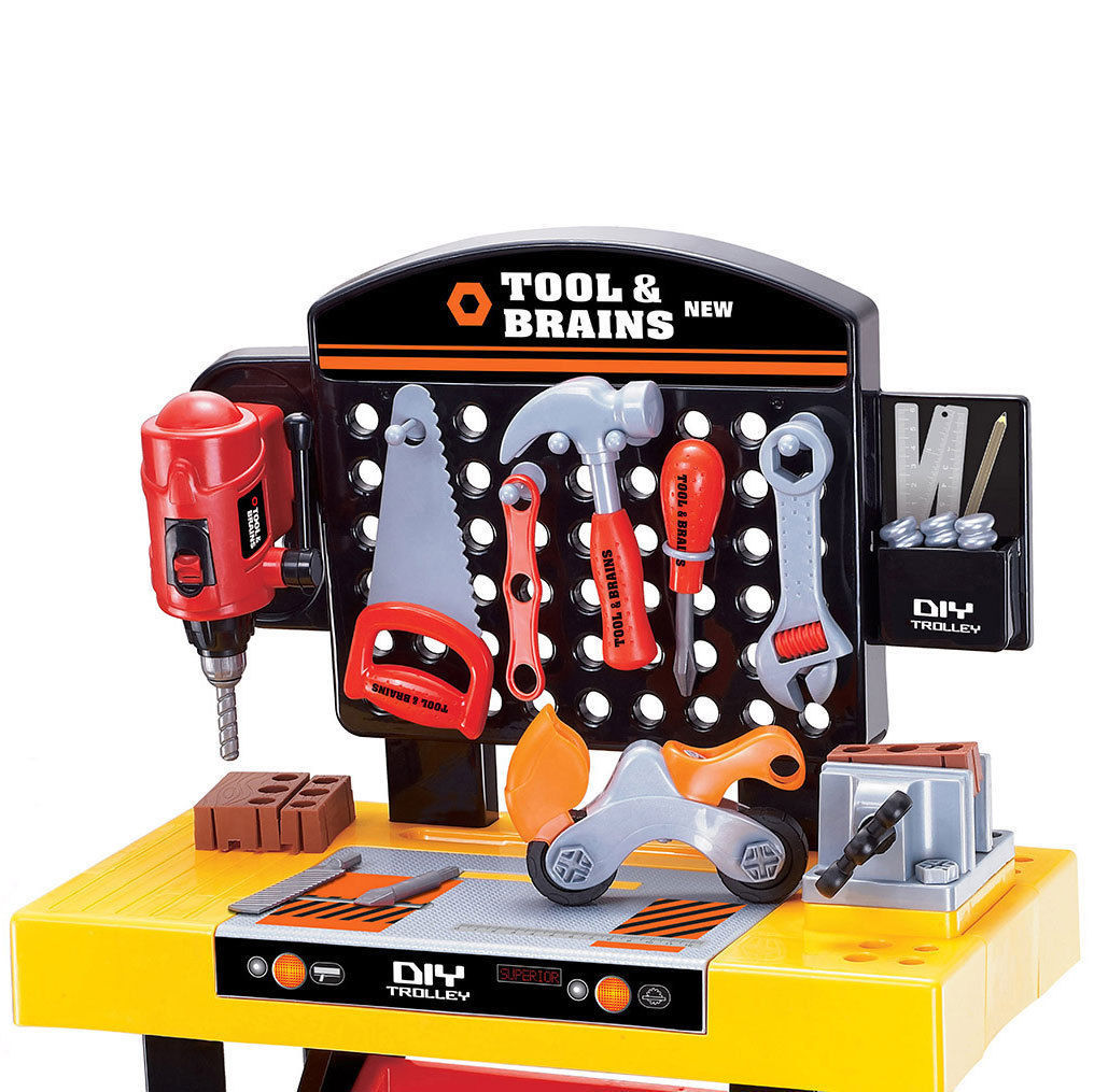 Kids/Children Diy Workbench Tools Pretend Role Play Toy Set/Saw Drill Hammer Nut