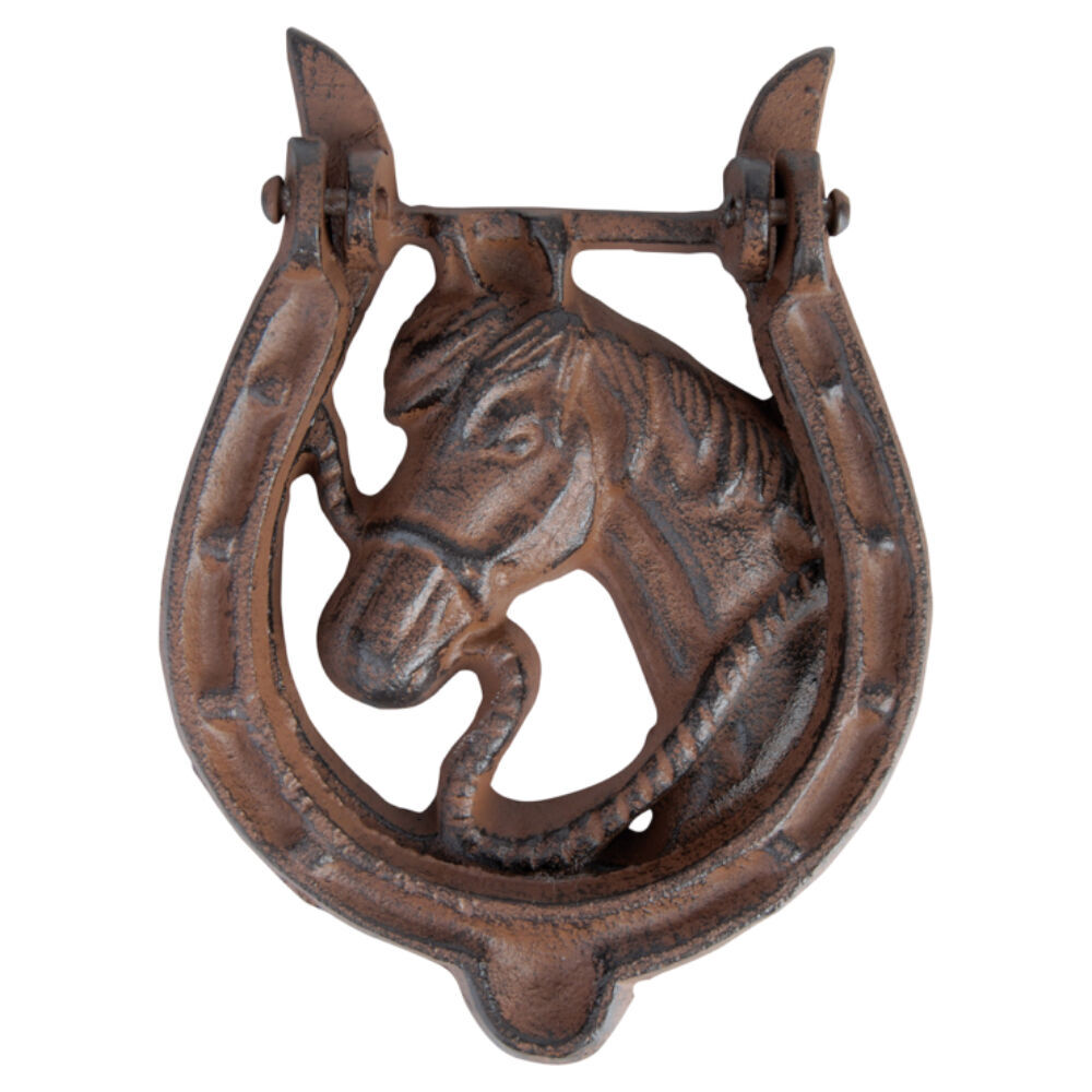 2PK Esschert Design Horseshoe Front Door Knocker Indoor Outdoor Decor Brown