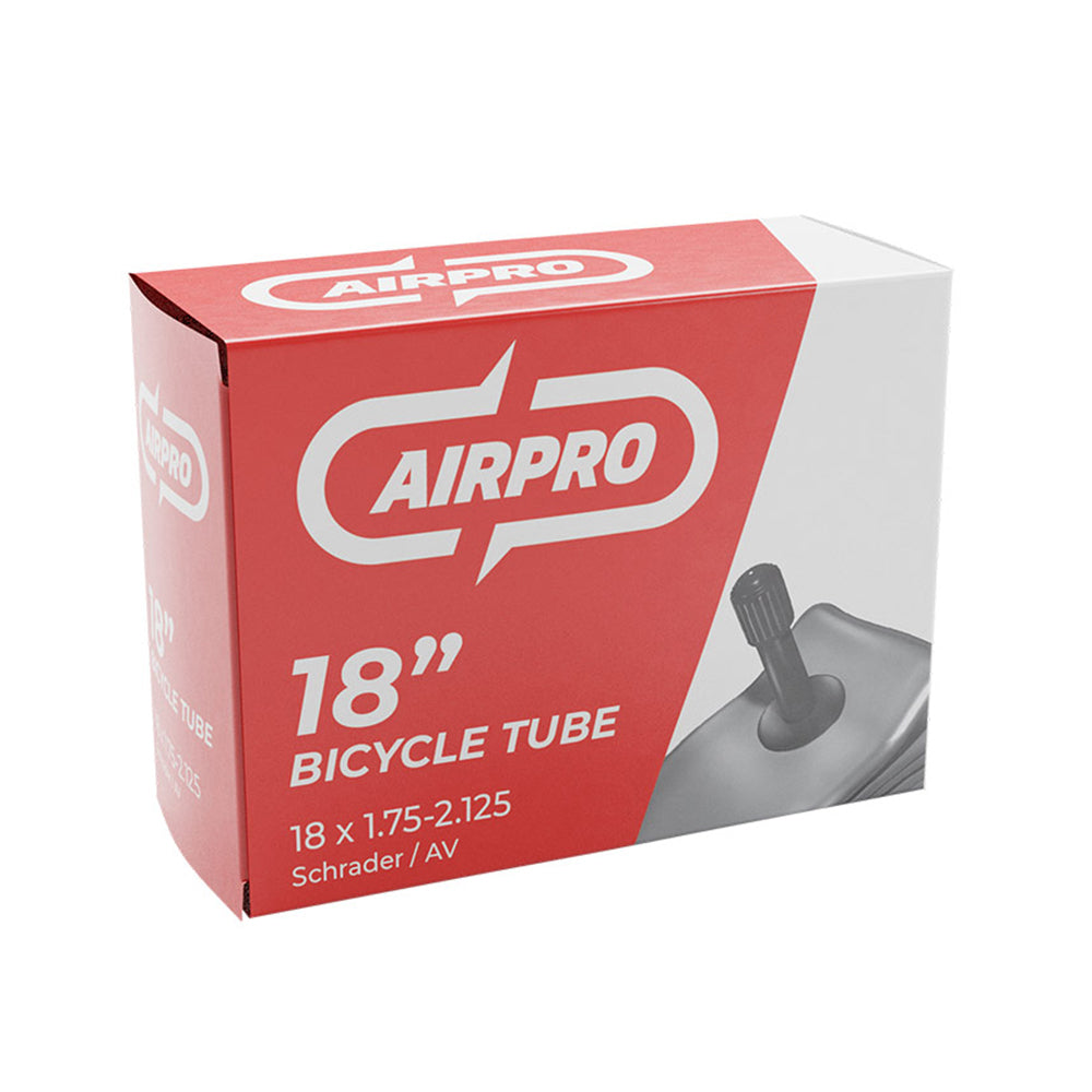 3PK AirPro Bicycle Inner Tube w/ Schrader Valve 18x1.75-2.125'' Black