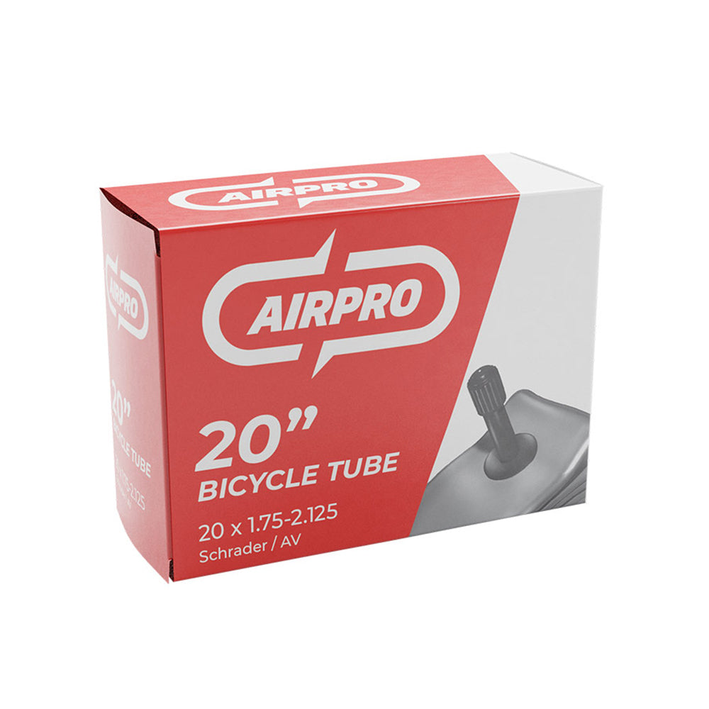 3PK AirPro Bicycle Inner Tube w/ Schrader Valve 20x1.75-2.125'' Black