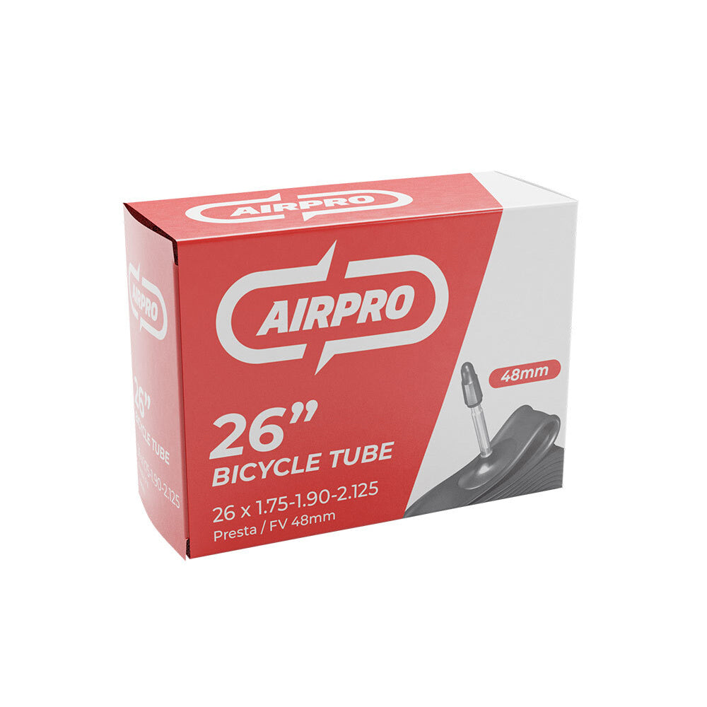 2PK AirPro Bicycle Inner Tube w/ 48mm Presta Valve 26x1.75-1.90-2.125''