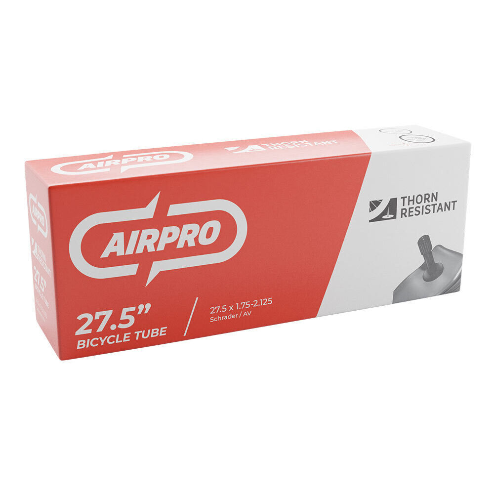 AirPro Bicycle Inner Tube w/ Schrader Valve Thorn Resistant 27.5x1.75-2.125''