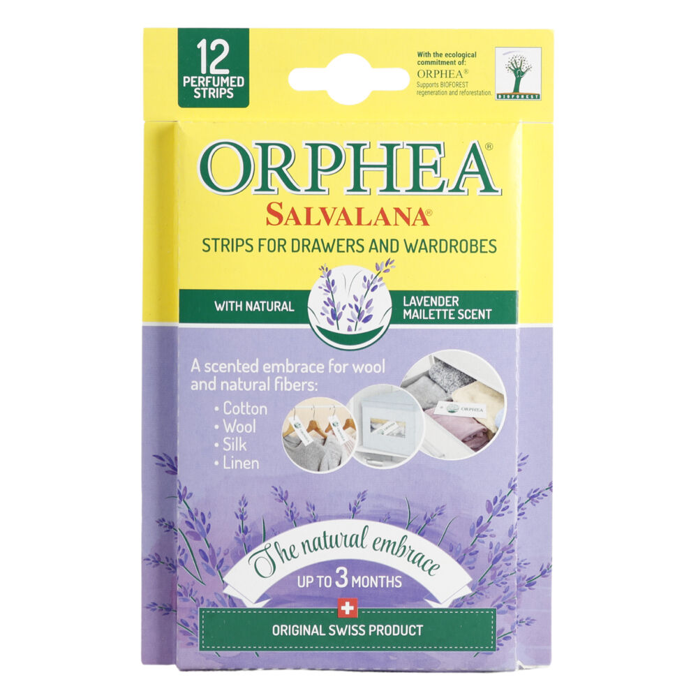 3x 12pc Orphea Clothes Protector Lavender Scented Strips Drawers/Closets
