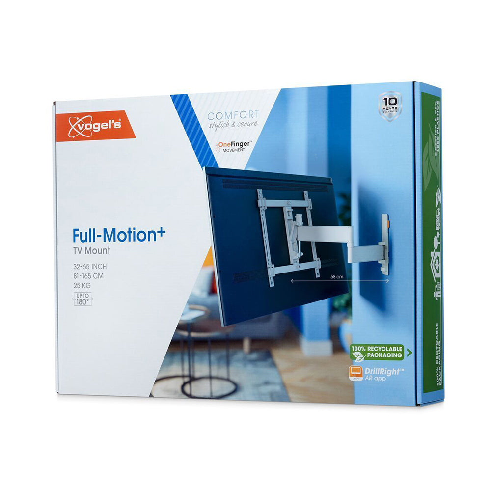 Vogel's TVM 3445 Full Motion Wall Bracket For 32-65" LCD TV - White
