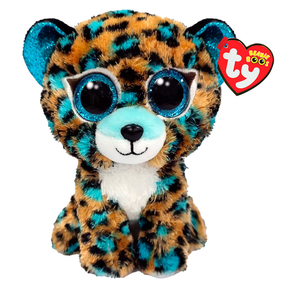 3pc Ty Beanie Boos Cobalt/Coco Leopard/Elephant Plush 15.5cm Combo Set 3y+