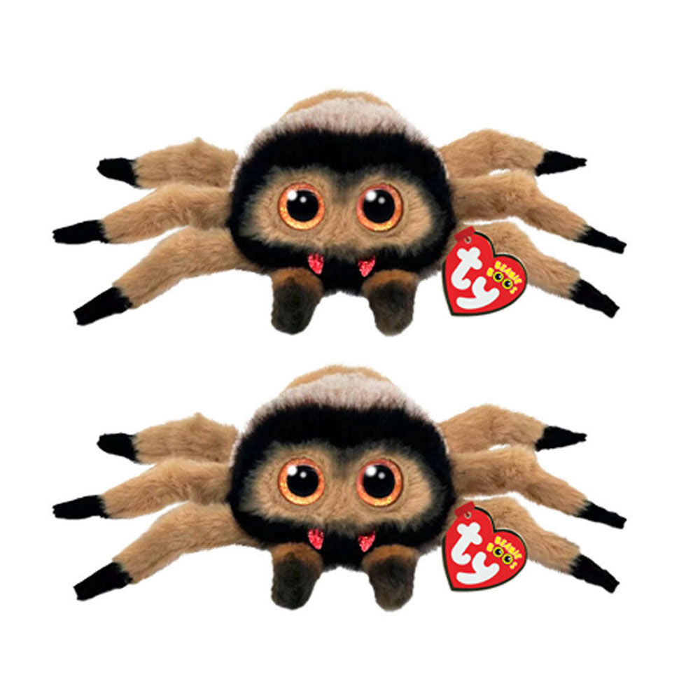 2PK Ty Beanie Boos Godfrey Tan Spider Plush Toy 15.5cm Regular 3y+