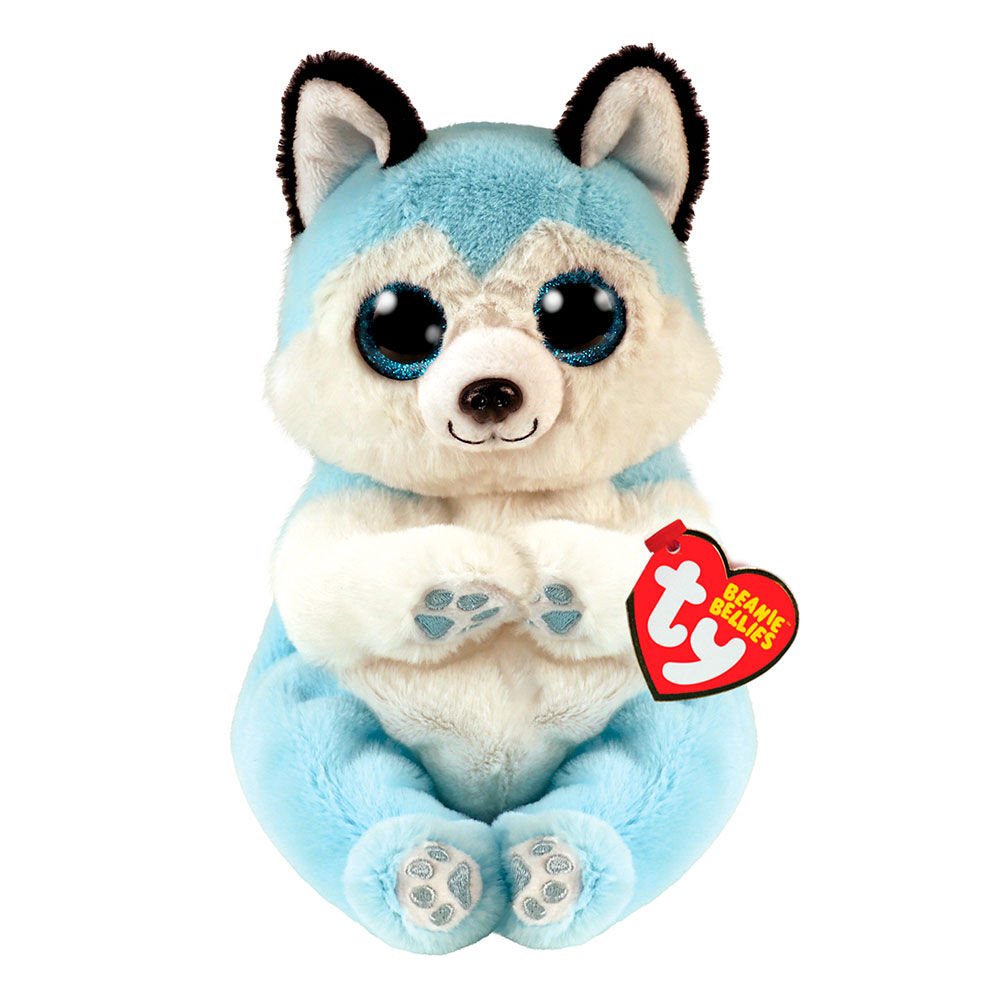 Ty Beanie Bellies Thunder Blue Husky Plush Toy 20cm Regular 3y+