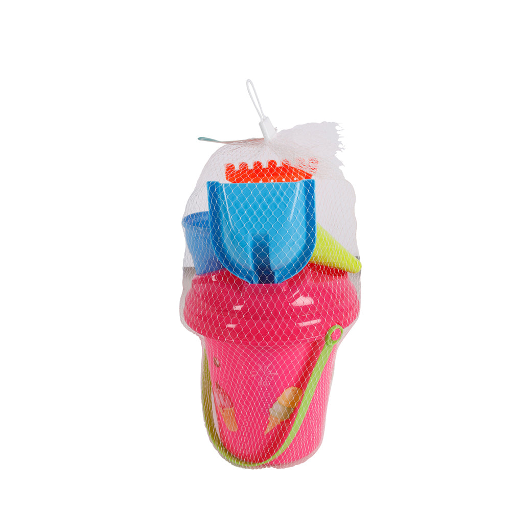 2x 6pc Toylife 19cm Ice Cream Beach Bucket w/ Kids Outdoor Toy Assorted
