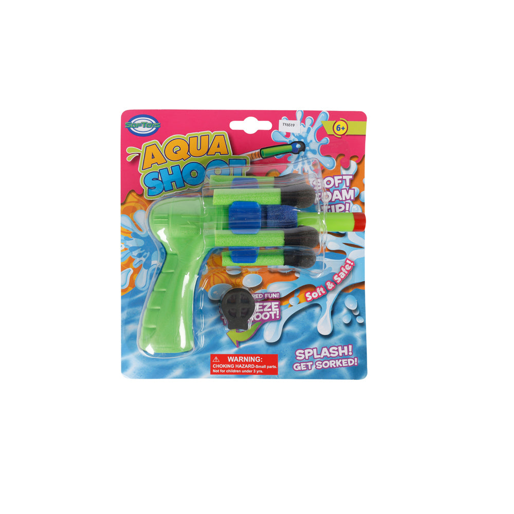 Toylife 20cm  Aqua Splash Shooting Barrel Gun Foam Dart Kids Toy 6y+