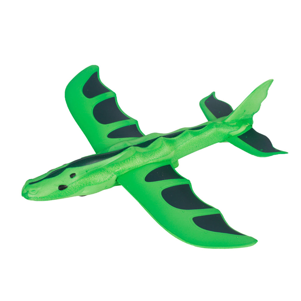 2x Toylife 19x20cm Fly Upto 20-30M Dragon Launcher Glider Toy Kids 6y+ Green