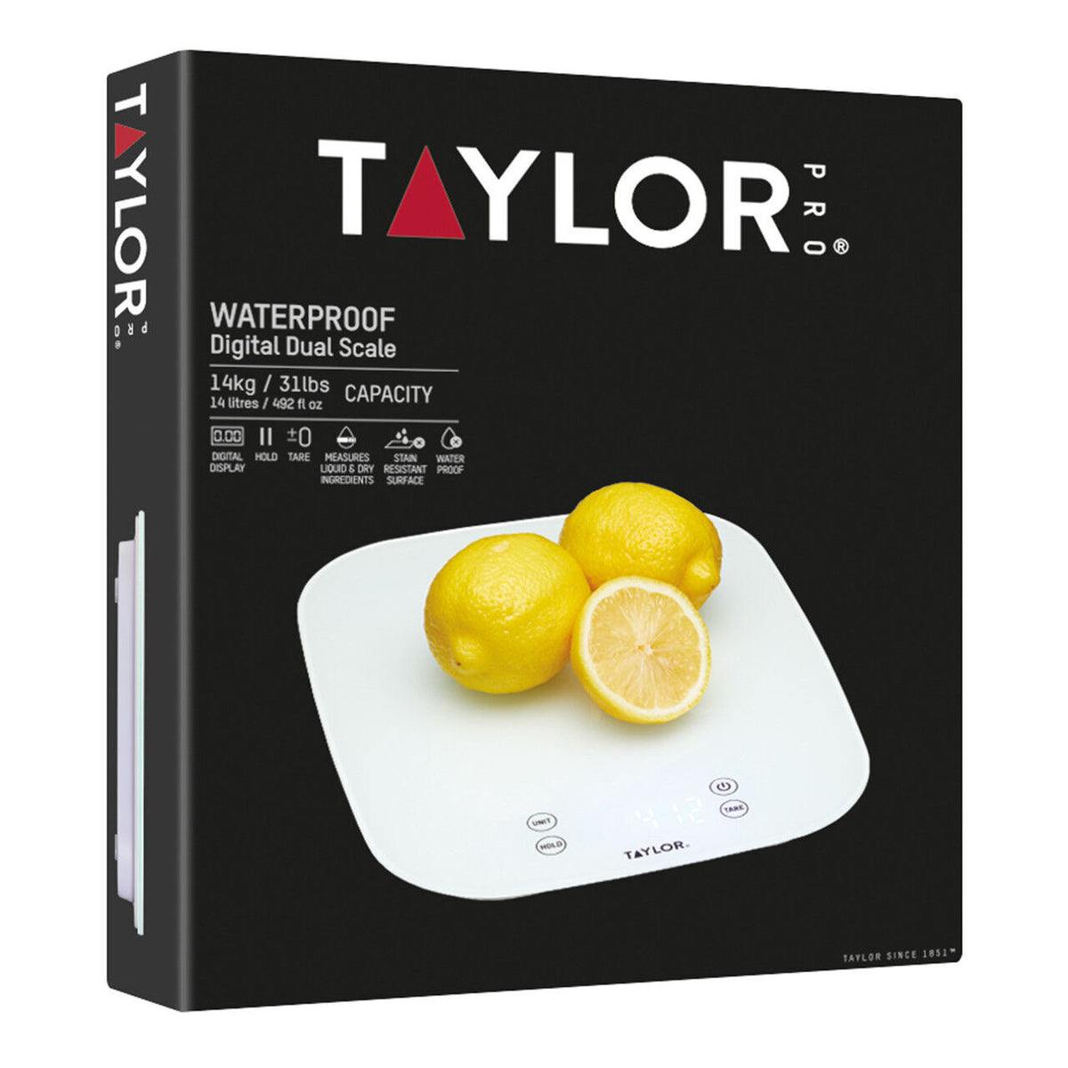 Taylor Pro Glass Waterproof Digital Dual Kitchen Scale 14Kg
