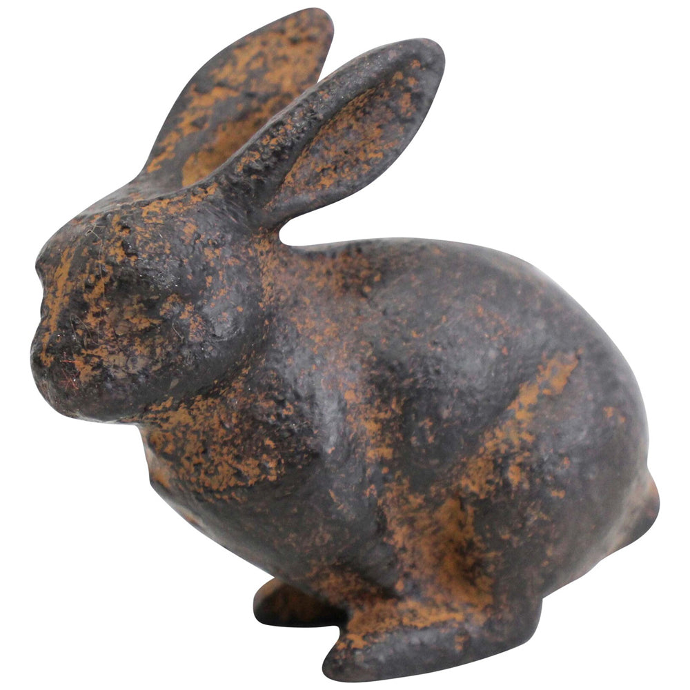8PK LVD Metal Rabbit Sculpture Home/Office Decor 6.35cm Dark