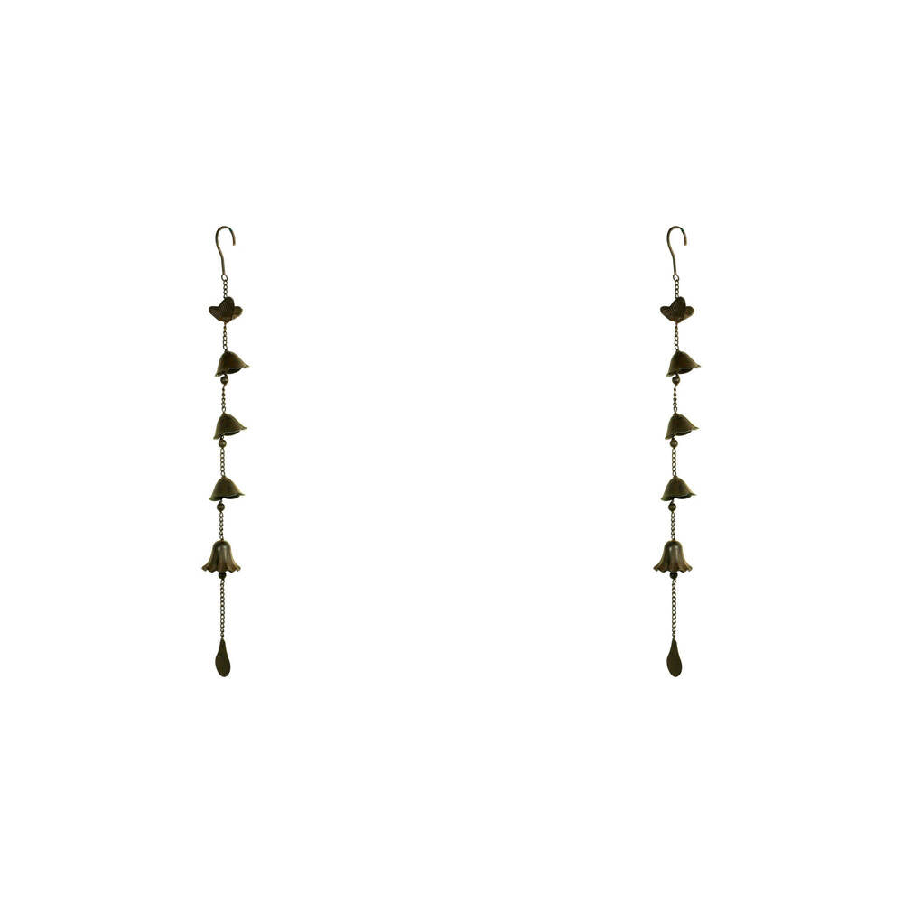 2PK LVD Hanging Bells Metal Wind Chime Home/Garden Decor - Rustic