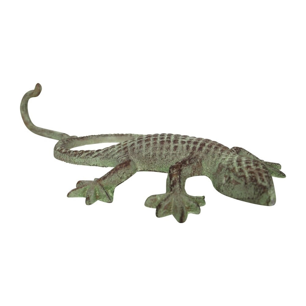 4PK LVD Metal Decorative Hook Cute Lizard Home Decor 23cm - Green