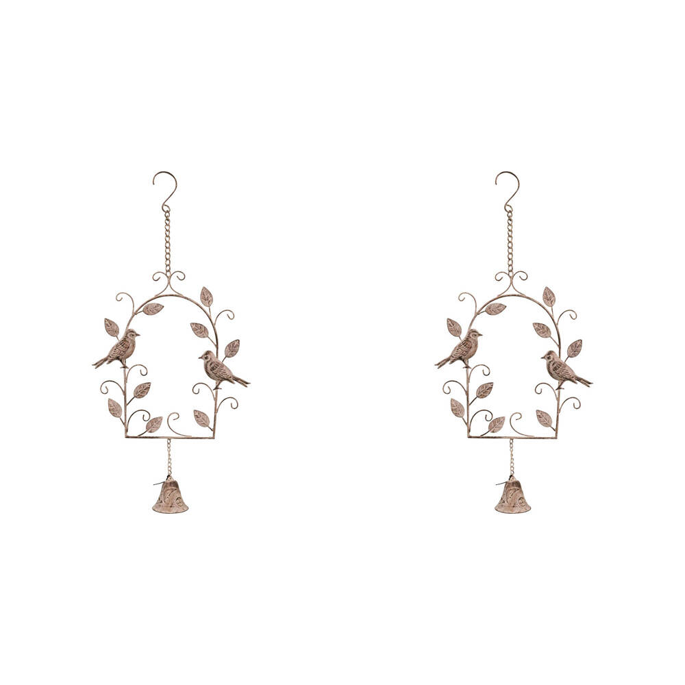 2PK LVD Hanging Bell Metal Wind Chime Home/Garden Decor - Bird Arch