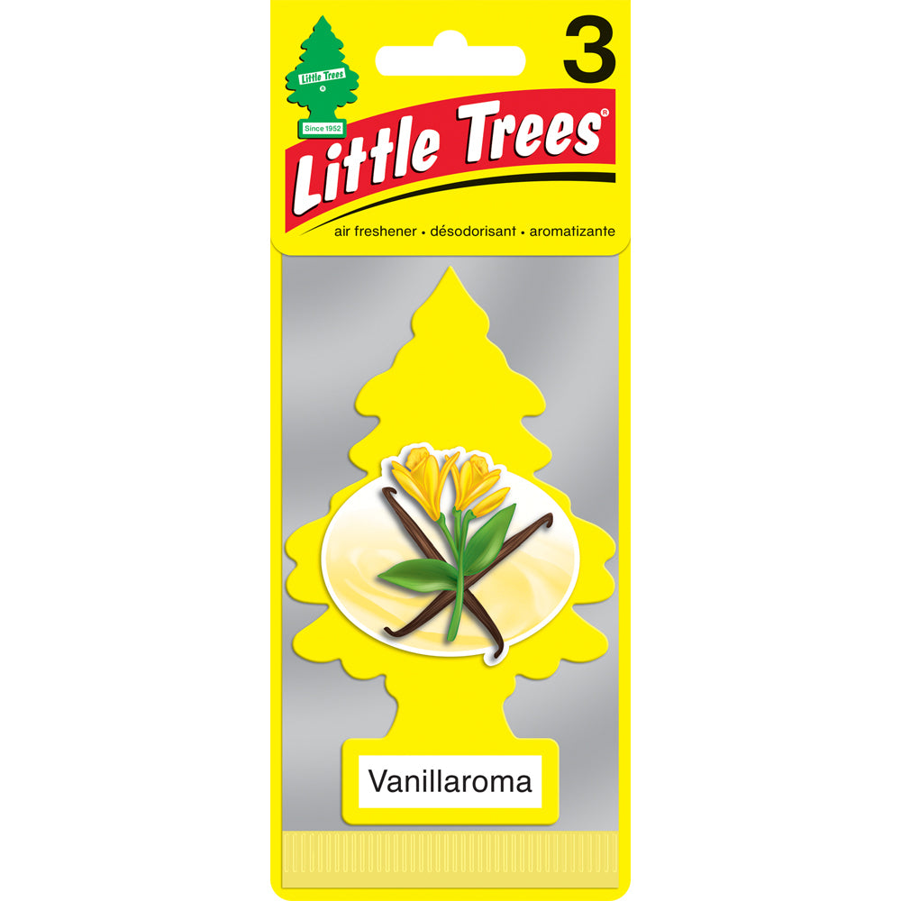 4PK Little Tree 3 Pack Vanillaroma Car Air Freshener Long-Lasting Scent 12x4cm