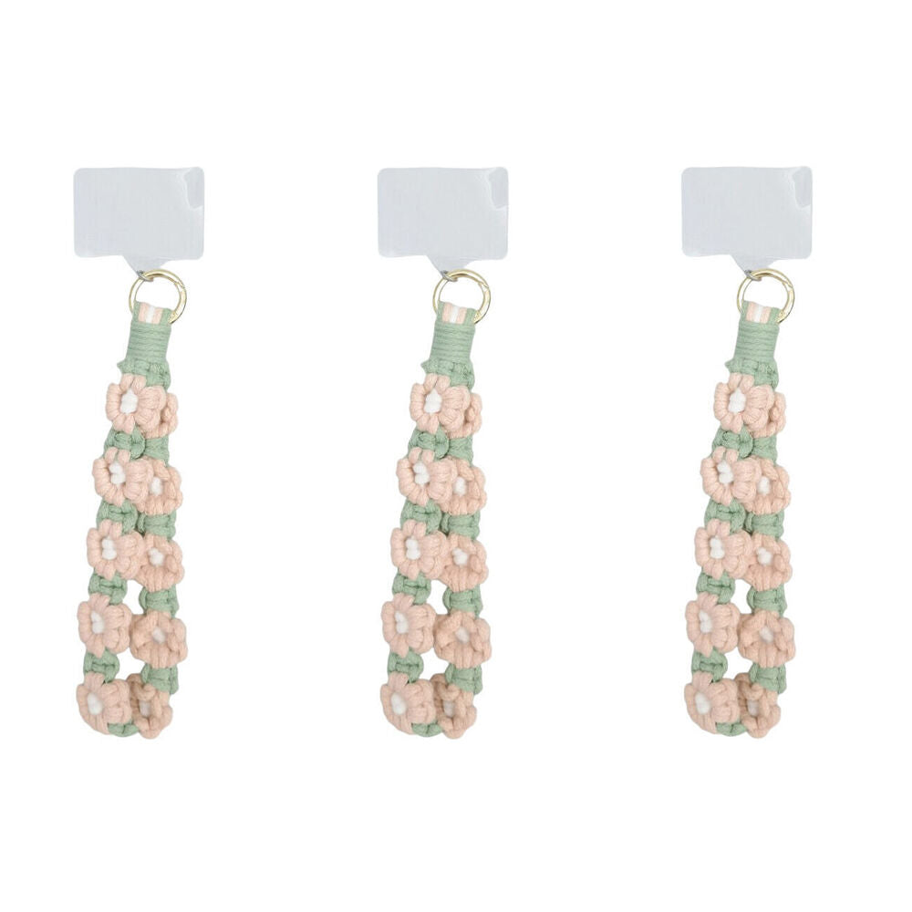 3PK Urban Daisy Universal Phone Wrist Strap Cord Accessory Pink/Green