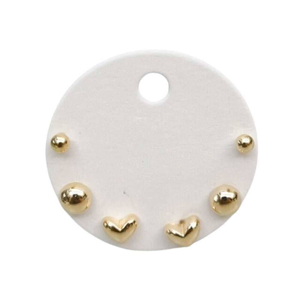 6pc Urban Petite Picasso Heart Earrings Women's Jewellery Gold