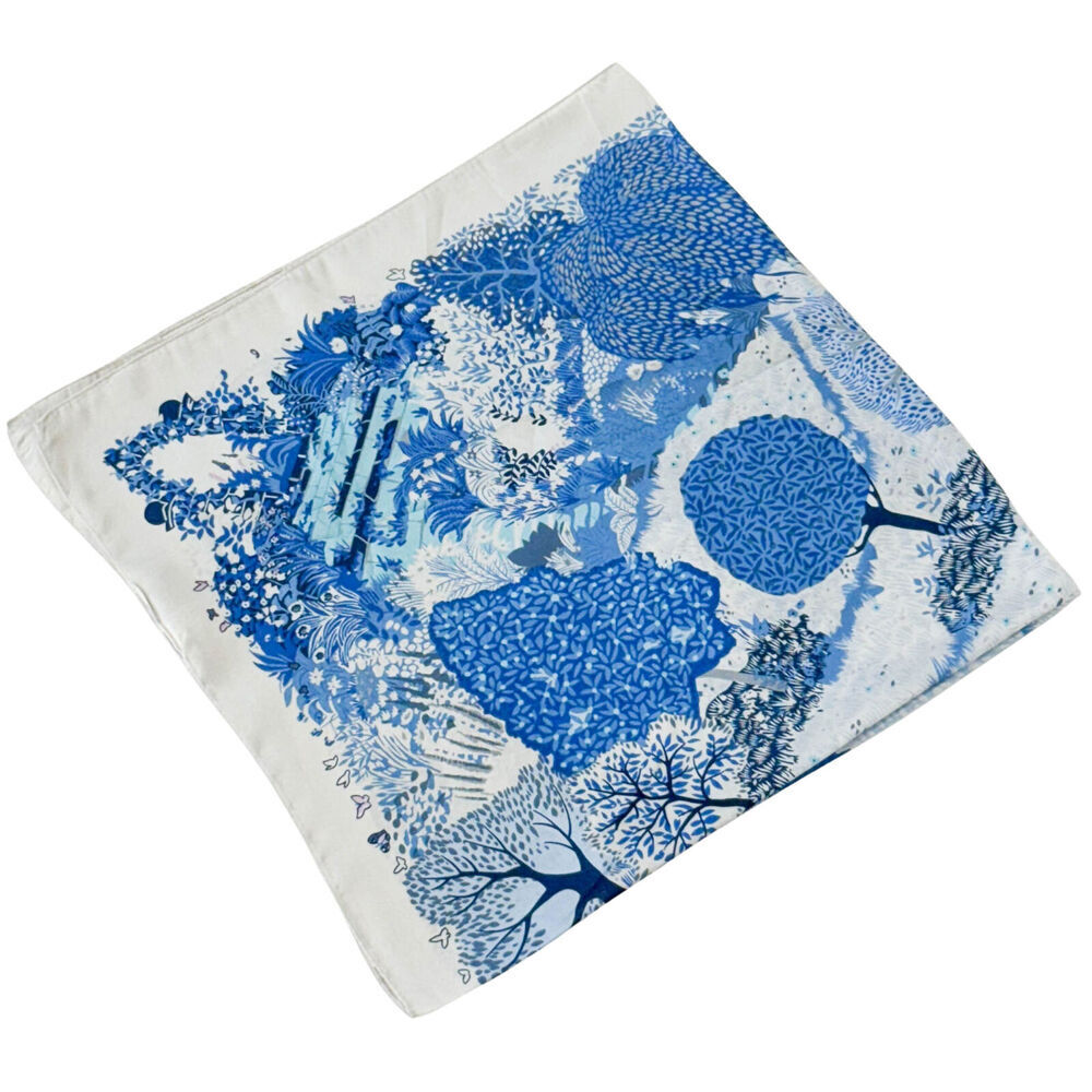 3PK Urban Forest Mini Square Silk-Feel Scarf Women's Accessory 70x70cm Pale/Blue