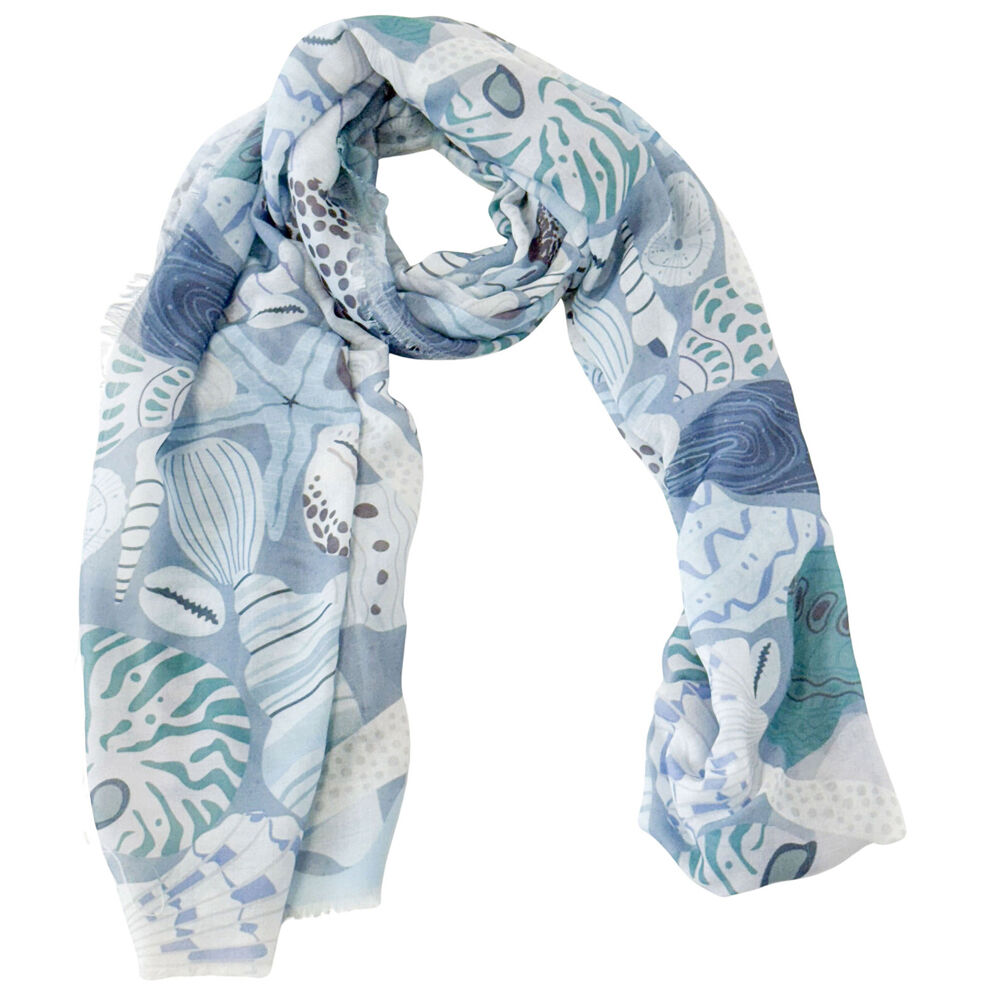 Urban Tidal Silk-Feel Scarf Shawl Women's Accessory 90x180cm Blue