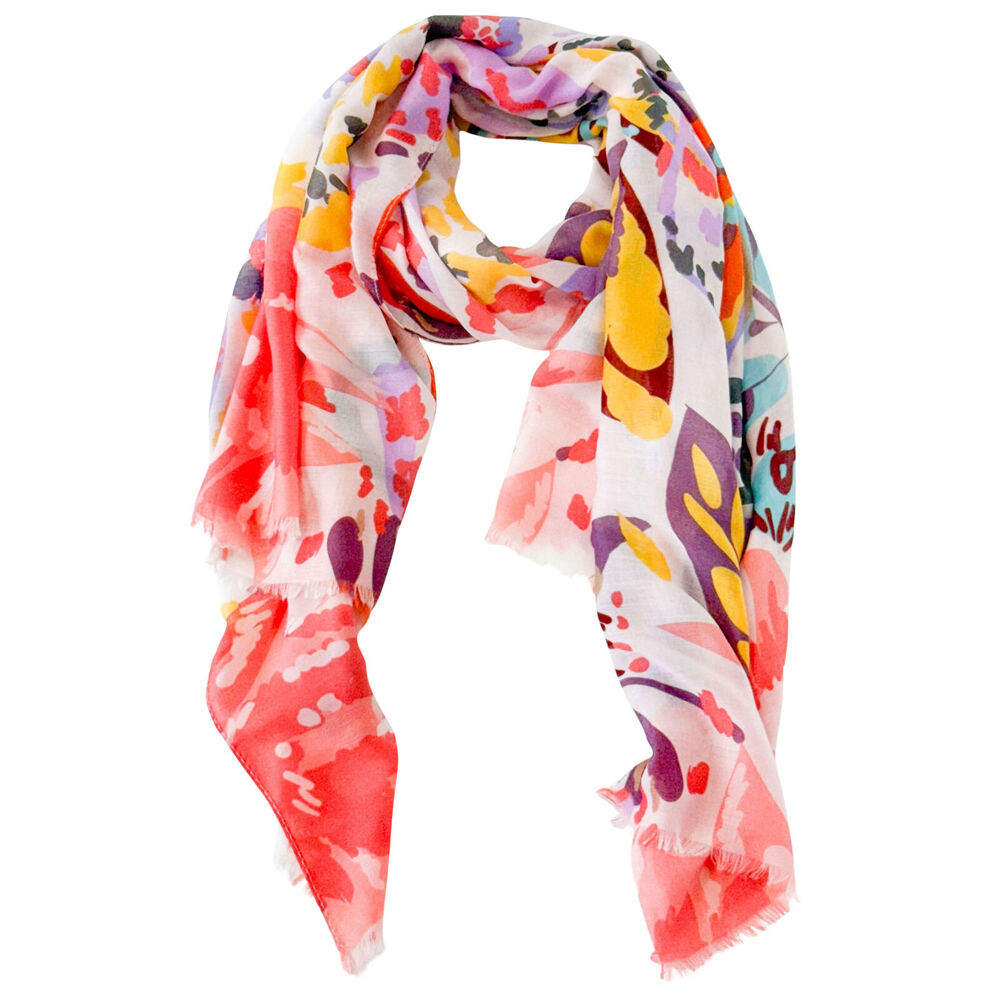 Urban Florence Silk-Feel Scarf Women's Accessory 180x90cm Orange/Multi