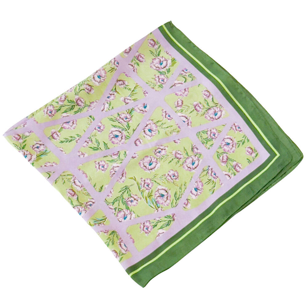2PK Urban Marais Mini Square Silk-Feel Scarf Accessory 53x53cm Purple/Green