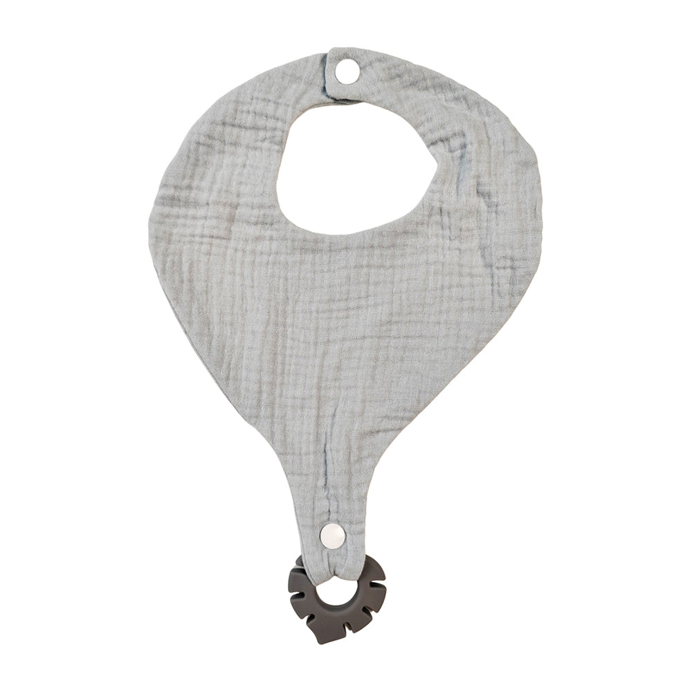 2x Urban Bubsy 20x28cm Cotton Bib w/ Silicone Teether - Blue