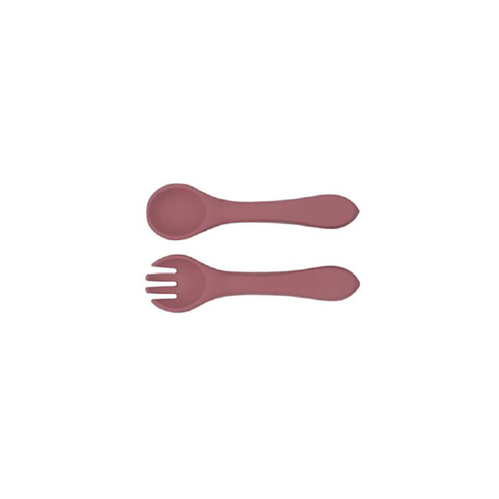 2PK Urban Products 13.5cm Silicone My First Cutlery Kids/Children - Pink 6M+