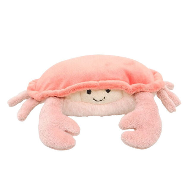 2PK Urban Crab Rattle Stuffed Animal Plush Baby Soft Toy 19cm Coral