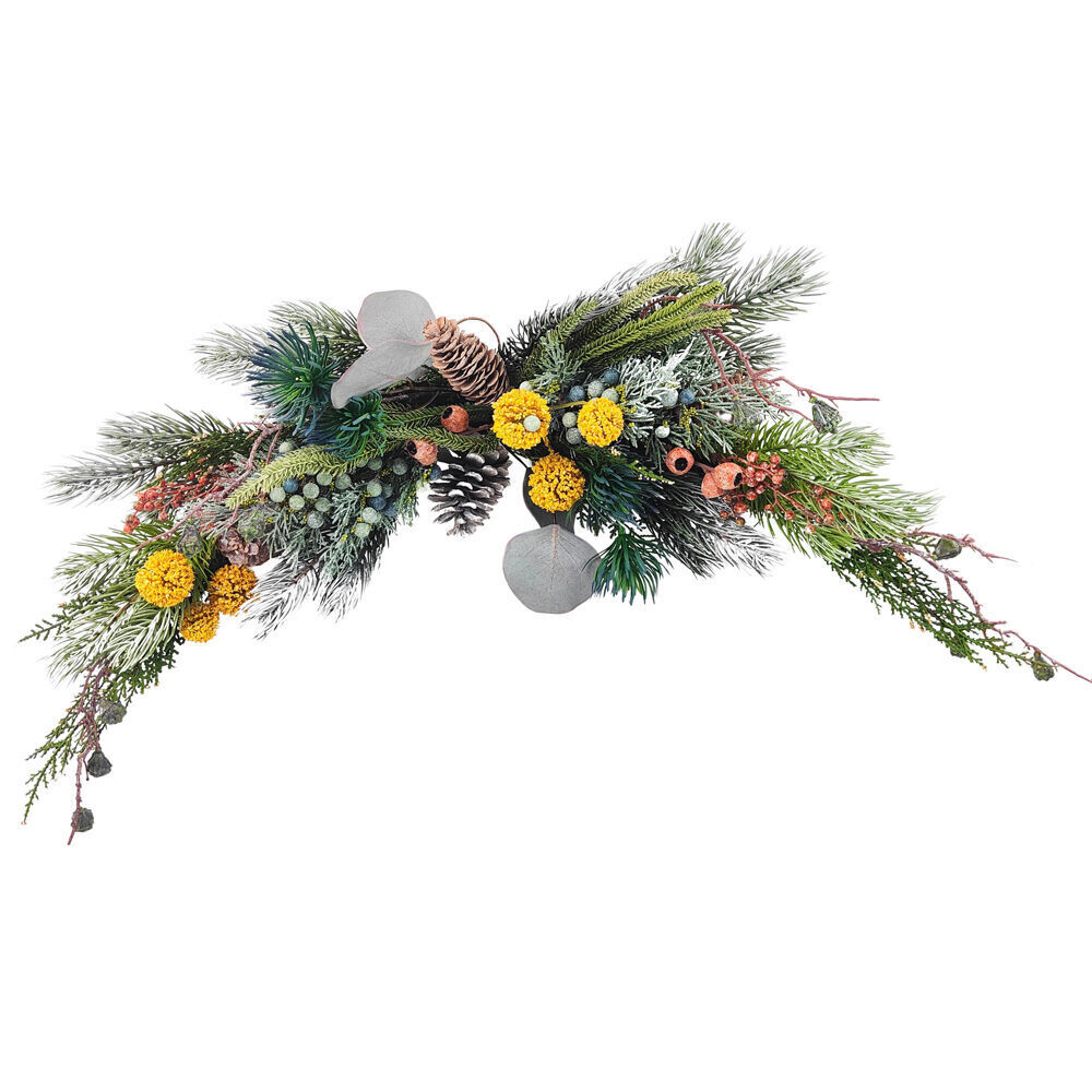 2PK Urban Native Swag Christmas Holiday Decoration 64x18cm Green/Yellow