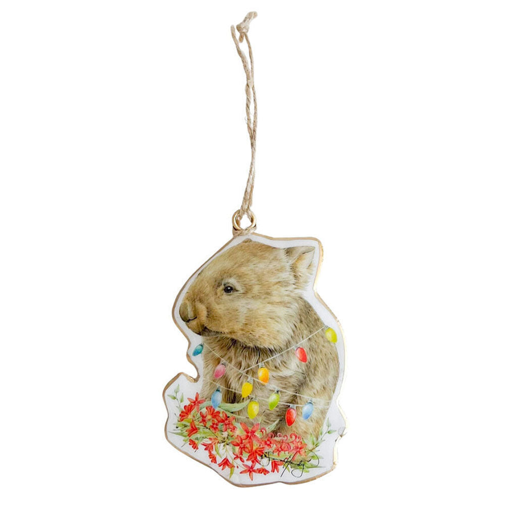 4PK Urban Popcorn Blue Echidna/Wombat Metal Hanging Decor 10cm Grey/Brown Asstd