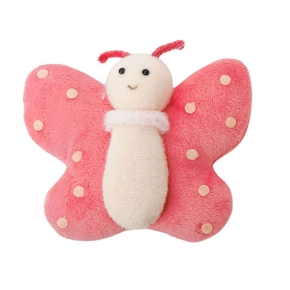6PK Urban Fabric Butterflies Hanging Christmas Decoration 10cm Pink Assorted